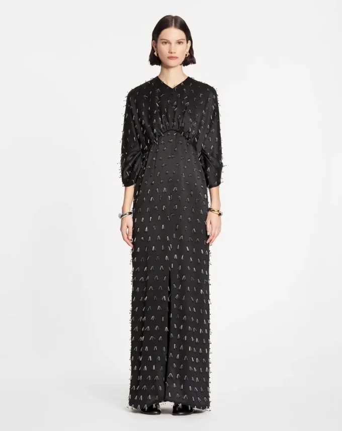Robe longue brodée