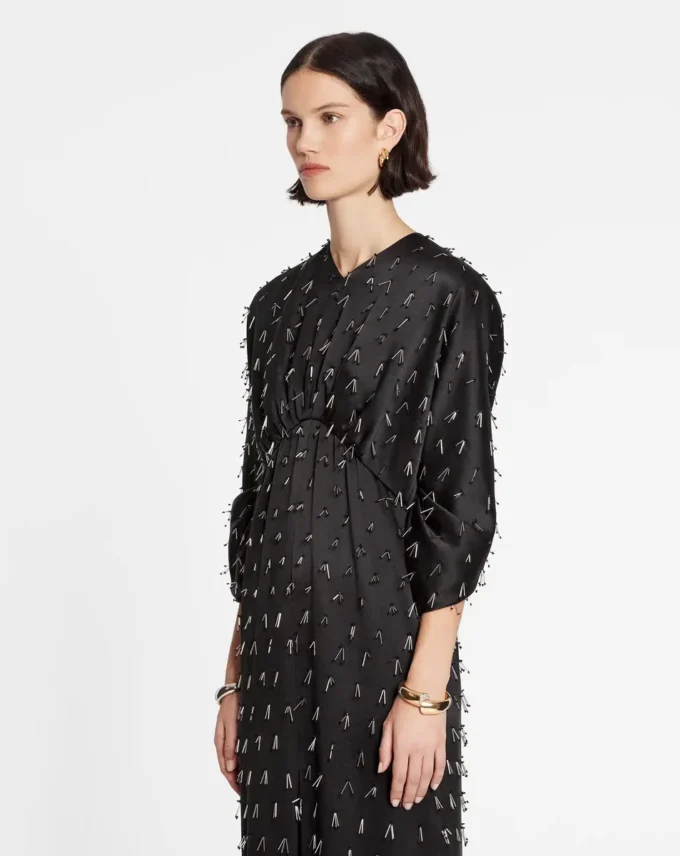 Robe longue brodée
