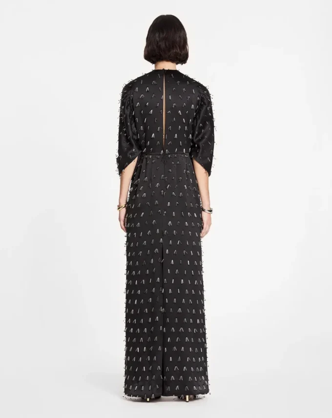 Robe longue brodée