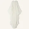 Robe longue en soie plumetis
