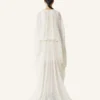 Robe longue en soie plumetis