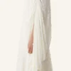 Robe longue en soie plumetis