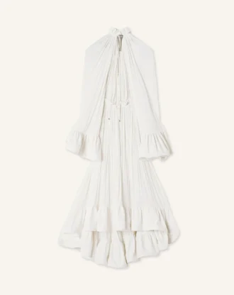 Robe midi en charmeuse