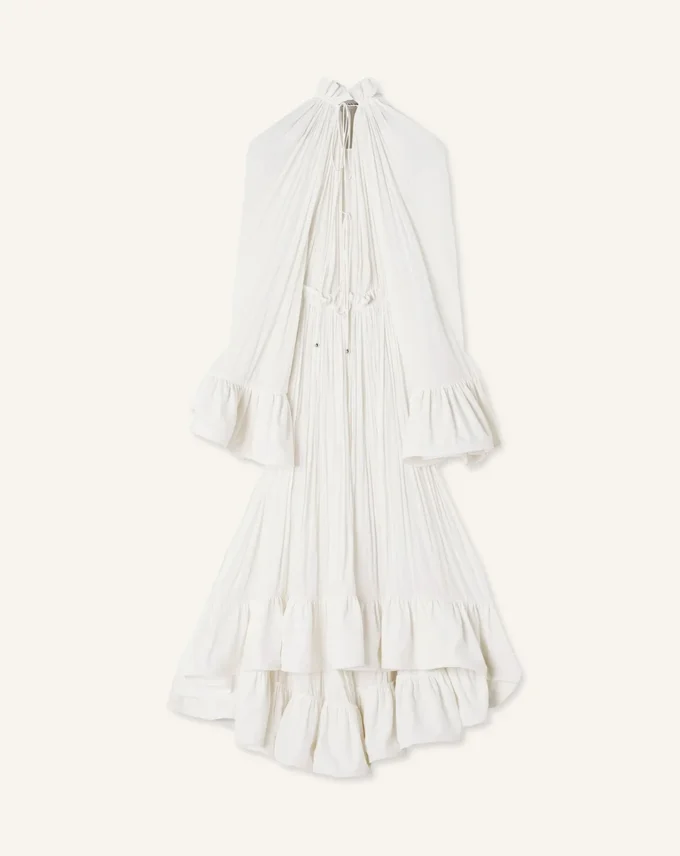 Robe midi en charmeuse