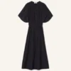 Robe midi en charmeuse