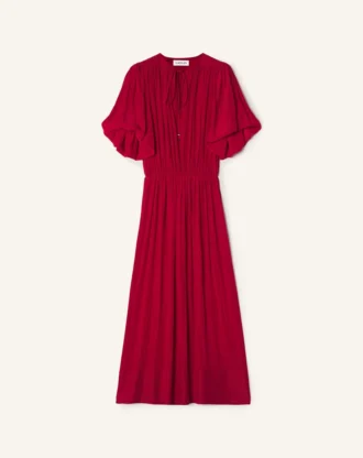 Robe midi en charmeuse