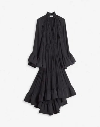 Robe midi en charmeuse