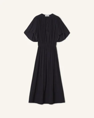 Robe midi en charmeuse