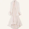 Robe midi en charmeuse