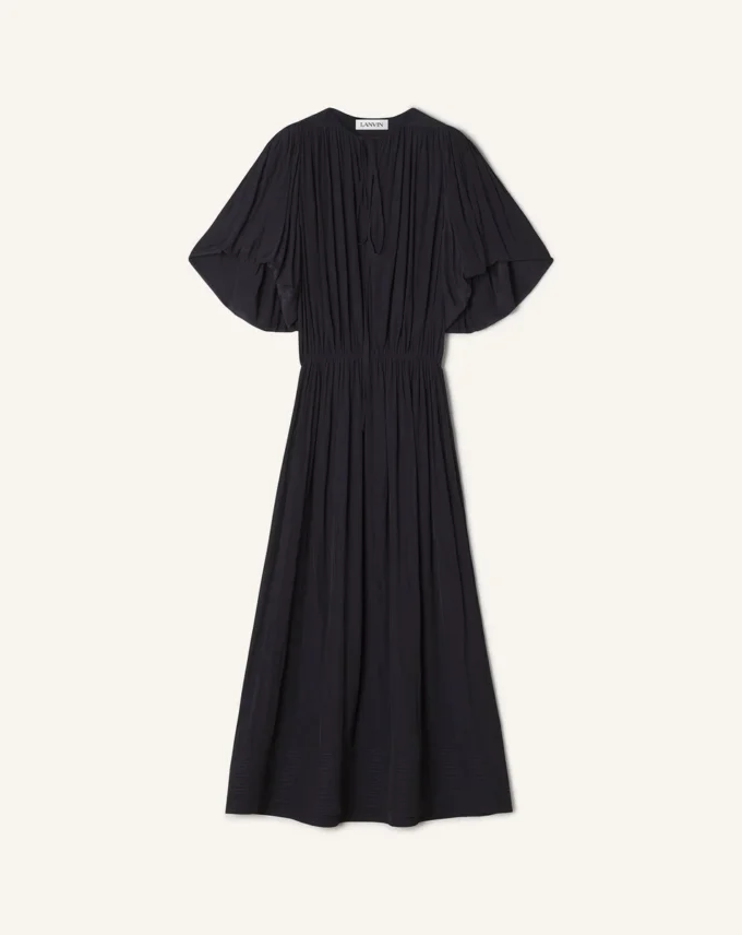 Robe midi en charmeuse