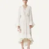 Robe midi en charmeuse