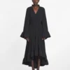 Robe midi en charmeuse
