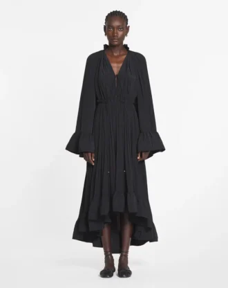 Robe midi en charmeuse