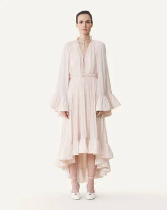 Robe midi en charmeuse