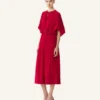 Robe midi en charmeuse