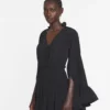 Robe midi en charmeuse