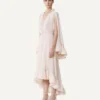 Robe midi en charmeuse