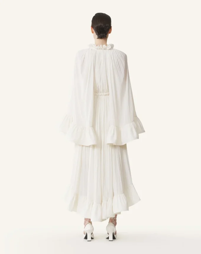 Robe midi en charmeuse