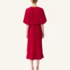 Robe midi en charmeuse