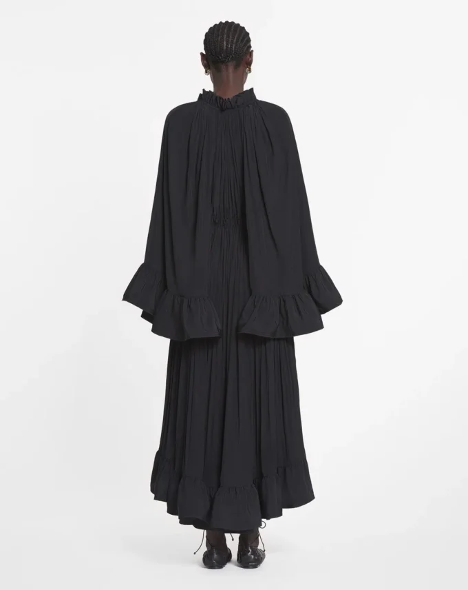 Robe midi en charmeuse