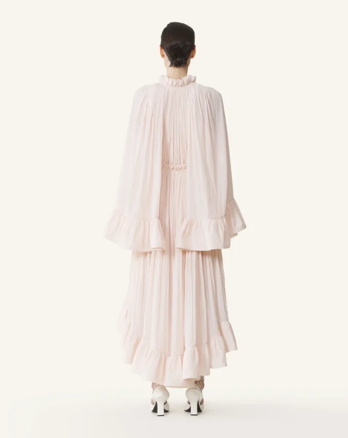 Robe midi en charmeuse