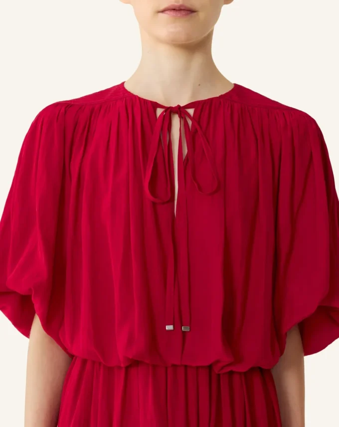 Robe midi en charmeuse