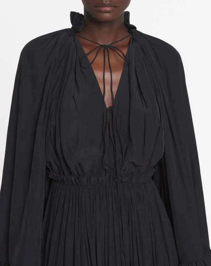 Robe midi en charmeuse