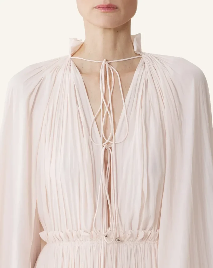 Robe midi en charmeuse