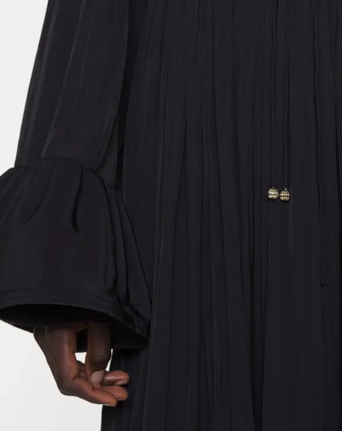 Robe midi en charmeuse