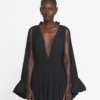 Robe midi en charmeuse