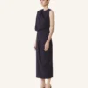 Robe midi en flanelle