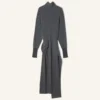 Robe midi en laine et cachemire