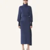 Robe midi en laine et cachemire