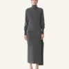 Robe midi en laine et cachemire