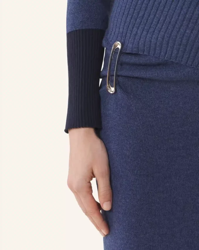 Robe midi en laine et cachemire