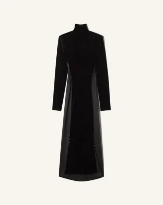 Robe midi en velours