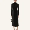 Robe midi en velours