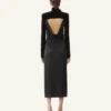 Robe midi en velours