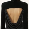 Robe midi en velours