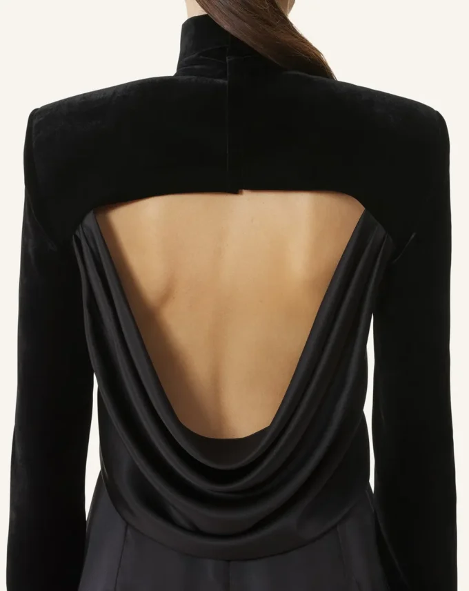 Robe midi en velours