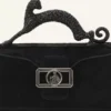 Sac en cuir Nano Pencil Cat avec effet poney et strass
