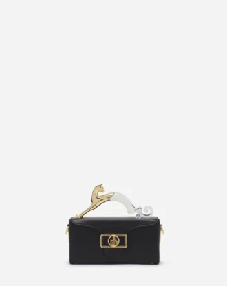 Sac en cuir Pencil Cat Nano avec un chat bimatière