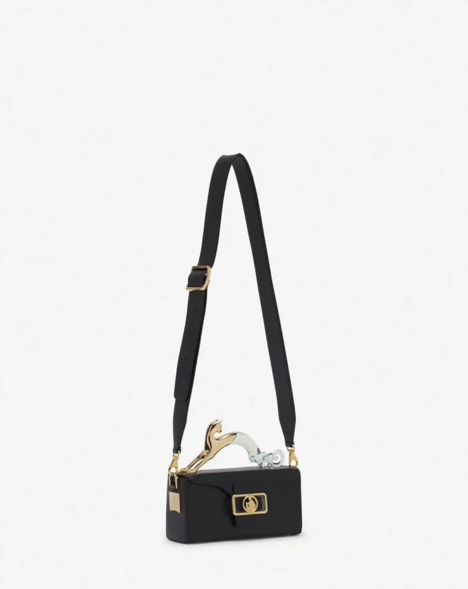 Sac en cuir Pencil Cat Nano avec un chat bimatière