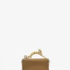 Sac Nano Pencil Cat en cuir grainé métallisé