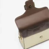 Sac Nano Pencil Cat en cuir métallisé craquelé