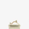 Sac Nano Pencil Cat en cuir métallisé craquelé