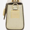 Sac Nano Pencil Cat en cuir métallisé craquelé
