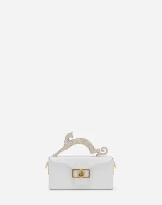 Sac Pencil Cat en cuir et strass