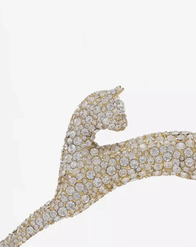 Sac Pencil Cat en cuir et strass