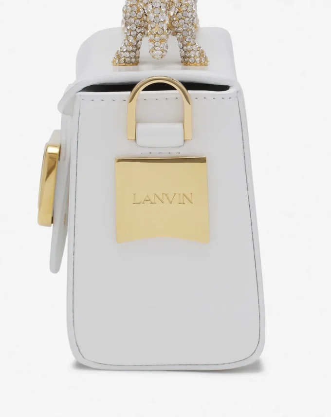 Sac Pencil Cat en cuir et strass